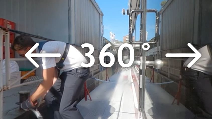 Berufsinfo-Video - Binnenschifffahrt: Ablegen (360°)